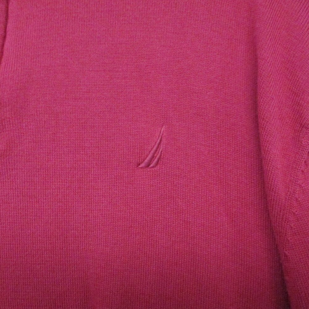 Nautica Men Henley Mock Neck Sweater 100% Cotton Red Men Size | XXL - Picture 4 of 11